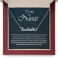 To My Niece Personalized Name Necklace, Perfect Birthday or Graduation Gift with Blessing Card and Gift Box Packaging