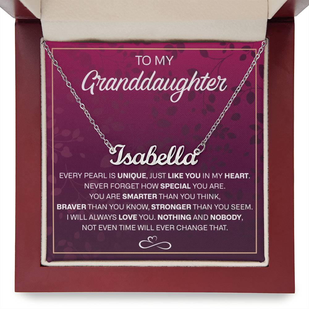 To My Granddaughter name necklace
