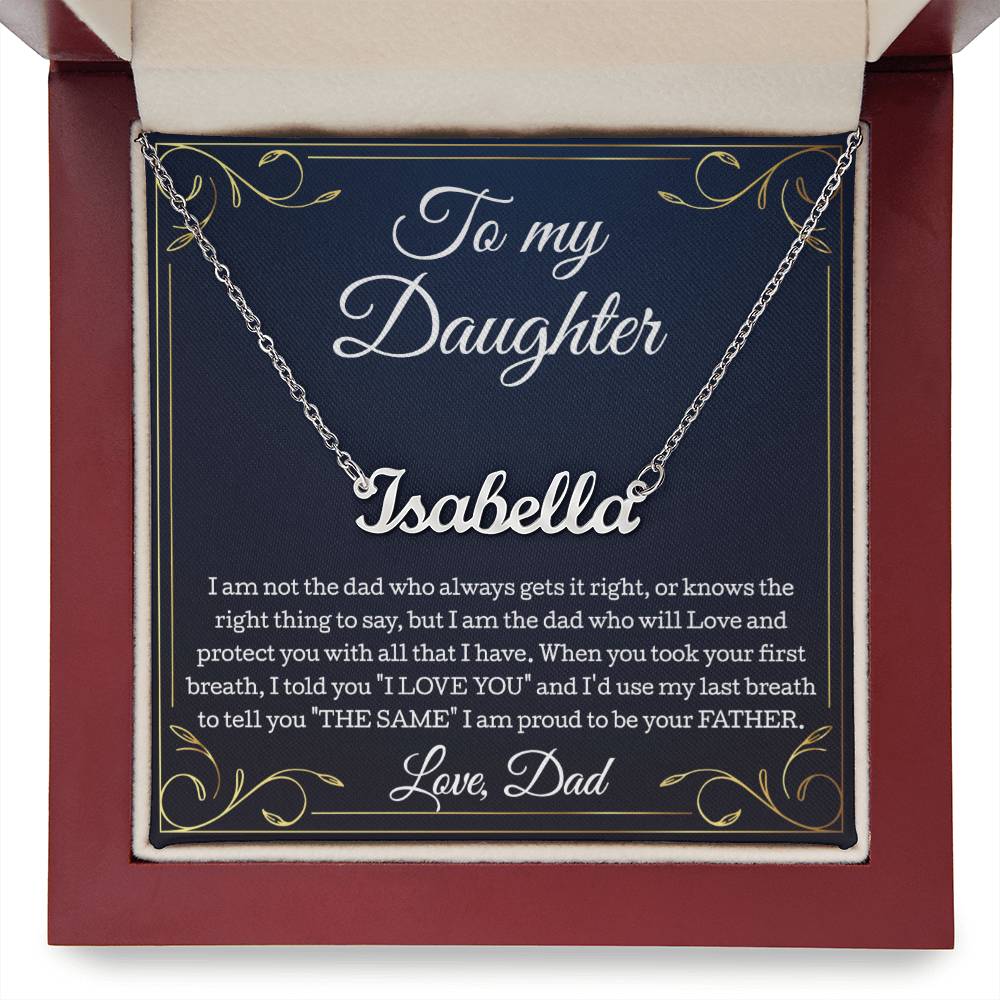Daughter Gifts From Dad, To My Daughter Necklace From Dad, Love Knot Necklace, Daughter Necklace, Father Daughter Necklace, Gift For My Daughter, Birthday Gift, Christmas Gift To Daughter From Dad