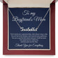 Gift to My Boyfriend's Mom Necklace, Personalized Name Necklace , Boyfriends Mom Necklace