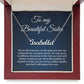 For My Beautiful Sister Necklace Gift | To My Sister Gifts | Personalized Name Necklace