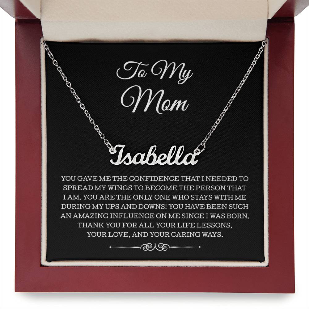 To My  Mom Necklace, To Mom Message Card Necklace, Mom Gift, Mom Mother's Day Gifts, Mom Birthday Jewelry, Mom Gift From Son