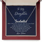 Daughters Birthday Gift with Message Card, Birthday Graduation Gifts for Daughter Personalized Name Necklace for Women