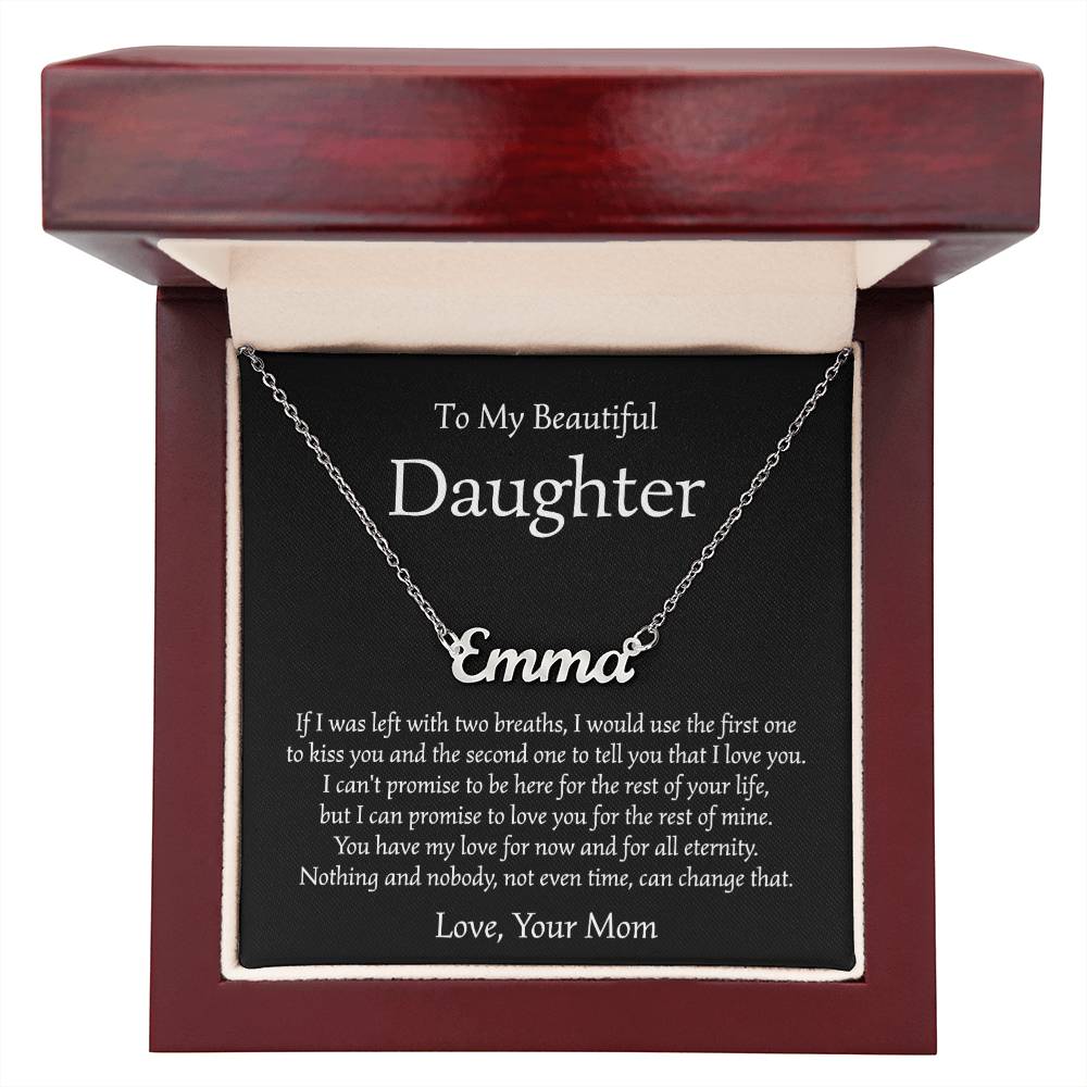 Personalized Name Necklace - To My Daughter From Mom