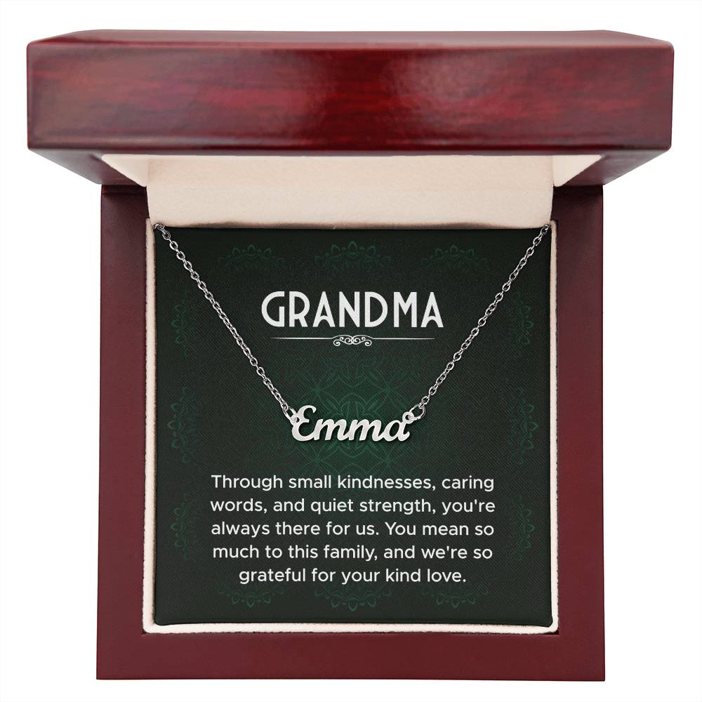 Grandma Gifts From Granddaughter Mothers Day Necklace Christmas Birthday Gift From Grandson To My Grandmother Pendant Jewelry Present With Message Card & Gift Box