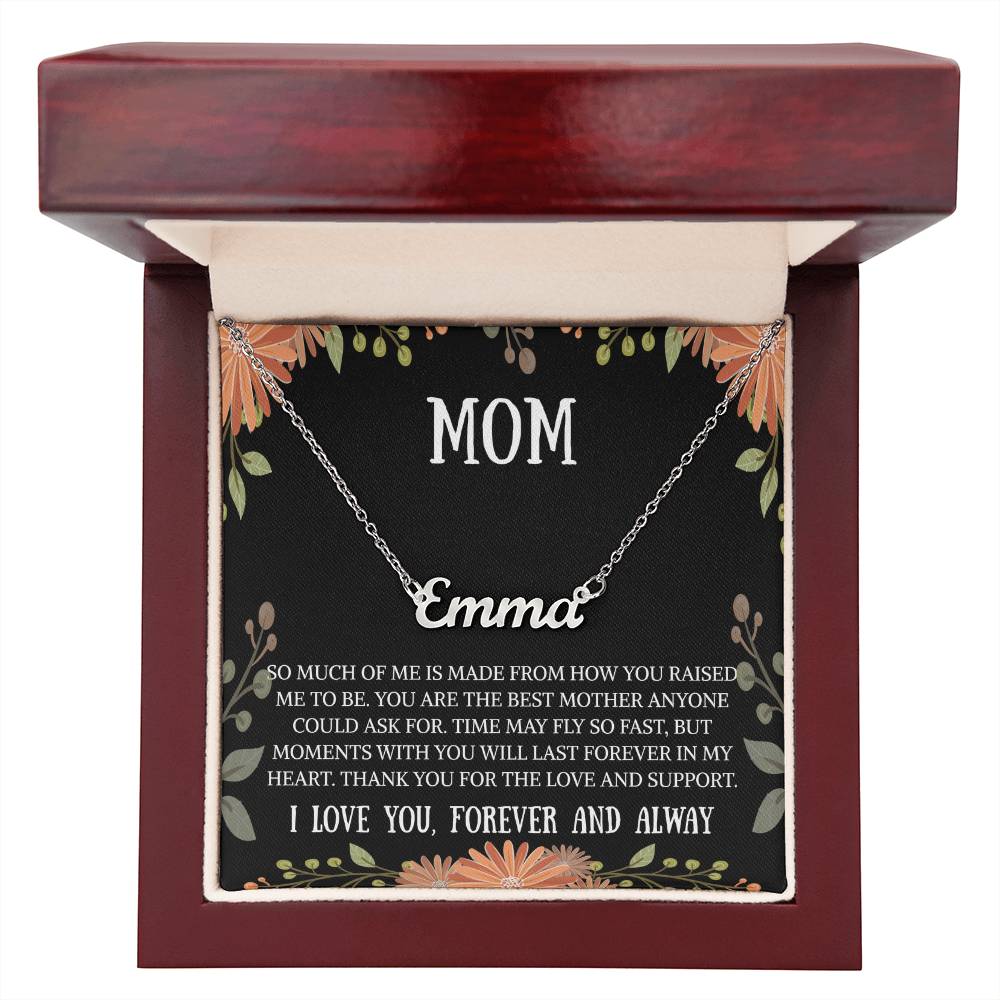 To My Mom Necklace Gift, Mom Birthday Gift from Son, Mom Mothers Day Gift from Daughter, To My Mom Love Name Necklace for Mom, Mom Gift