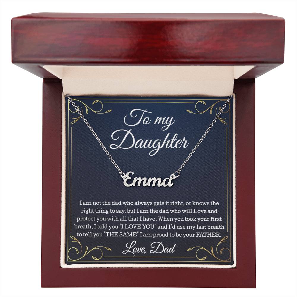 Daughter Gifts From Dad, To My Daughter Necklace From Dad, Love Knot Necklace, Daughter Necklace, Father Daughter Necklace, Gift For My Daughter, Birthday Gift, Christmas Gift To Daughter From Dad