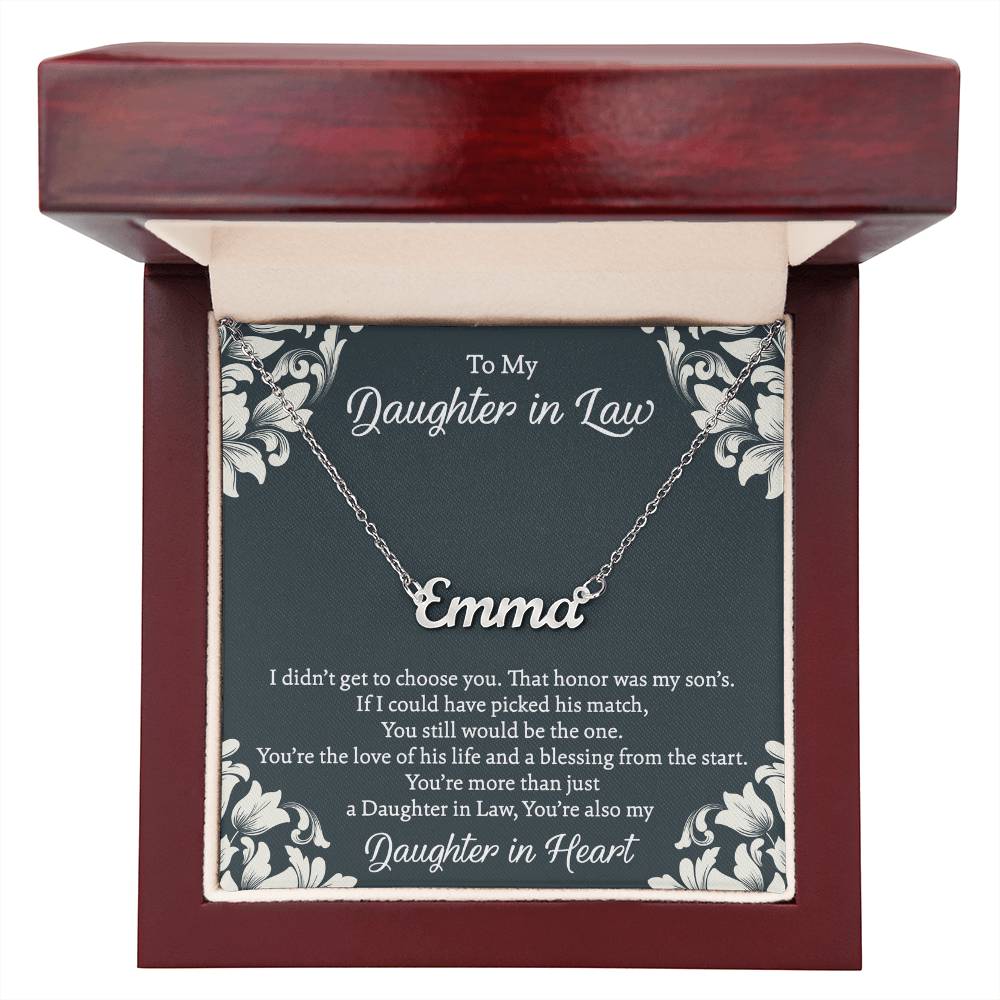 Daughter-in-Law Necklace Gift from Mother-in-Law, To My Daughter-in-Law Honor Pendant Jewelry with Message Card and Gift Box. Surprise Gift for Daughter-in-Law Perfect Daughter-in-Law Gift