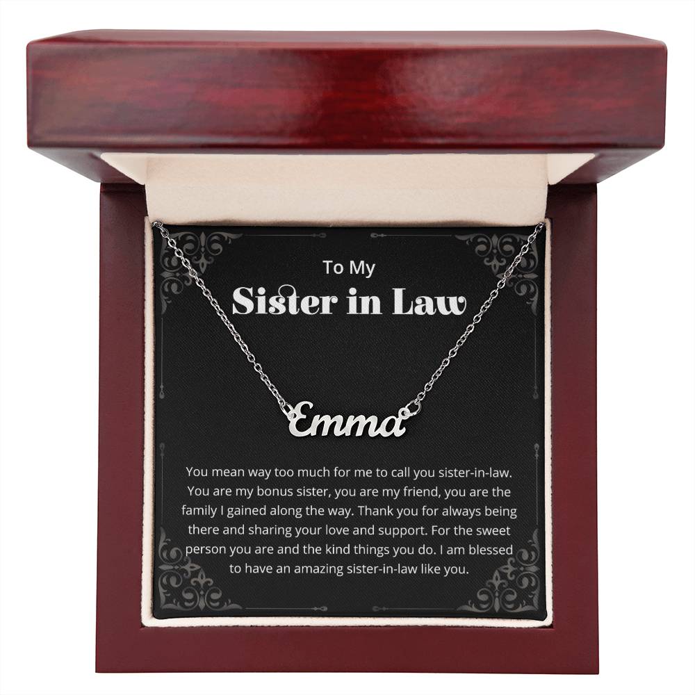 Gift for Sister-in-Law from Sister, Groom's Sister Necklace, Birthday Present for Sister-in-Law, Necklace for Future Sister-in-Law, Bonus Sister Gift, Wedding or Engagement Present