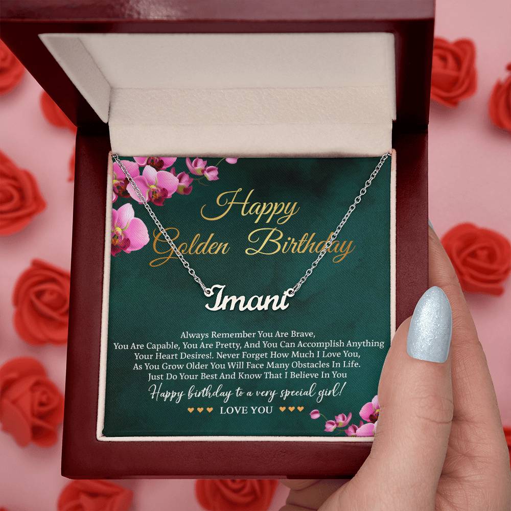 Golden Birthday Gift with Message Card - Happy Golden Birthday Necklace Gift for Her: Women, Girl, Sister, Daughter, Friend
