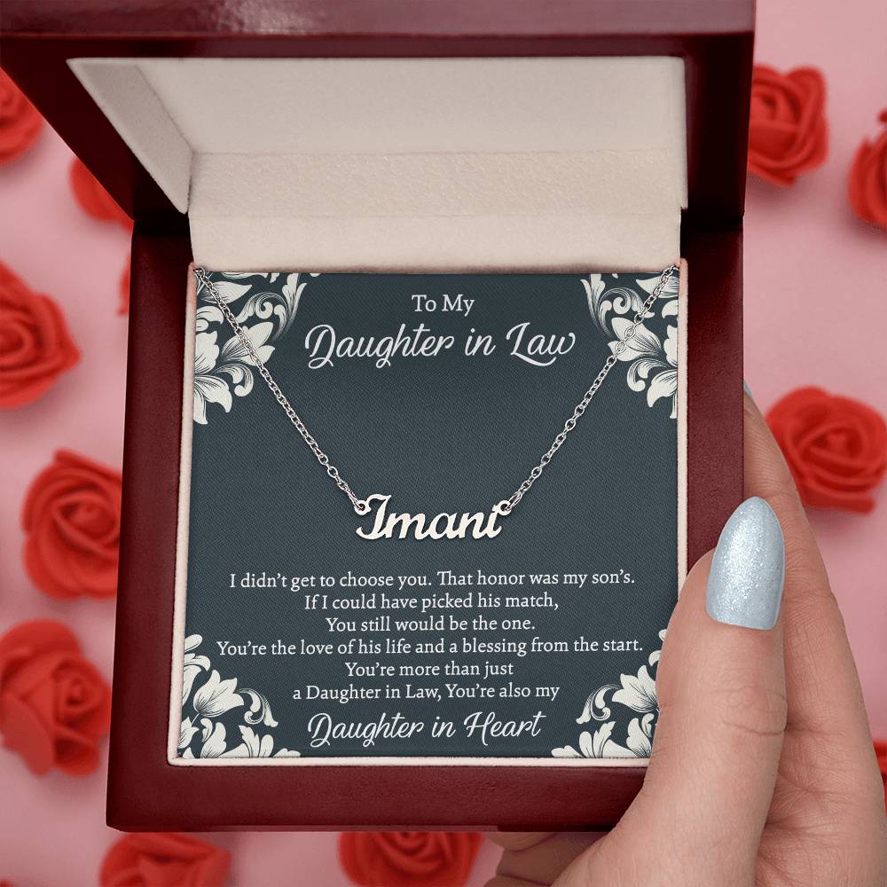 Daughter-in-Law Necklace Gift from Mother-in-Law, To My Daughter-in-Law Honor Pendant Jewelry with Message Card and Gift Box. Surprise Gift for Daughter-in-Law Perfect Daughter-in-Law Gift