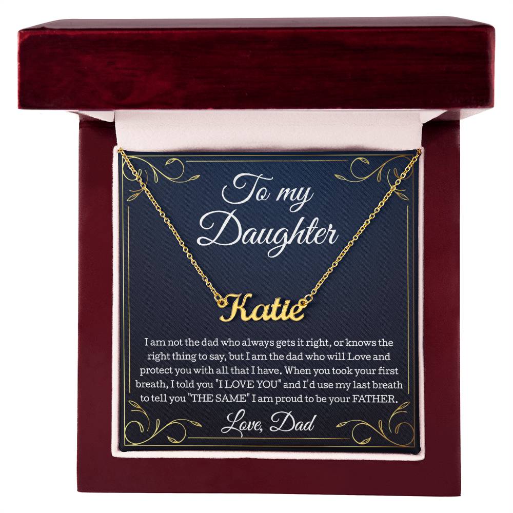 Daughter Gifts From Dad, To My Daughter Necklace From Dad, Love Knot Necklace, Daughter Necklace, Father Daughter Necklace, Gift For My Daughter, Birthday Gift, Christmas Gift To Daughter From Dad