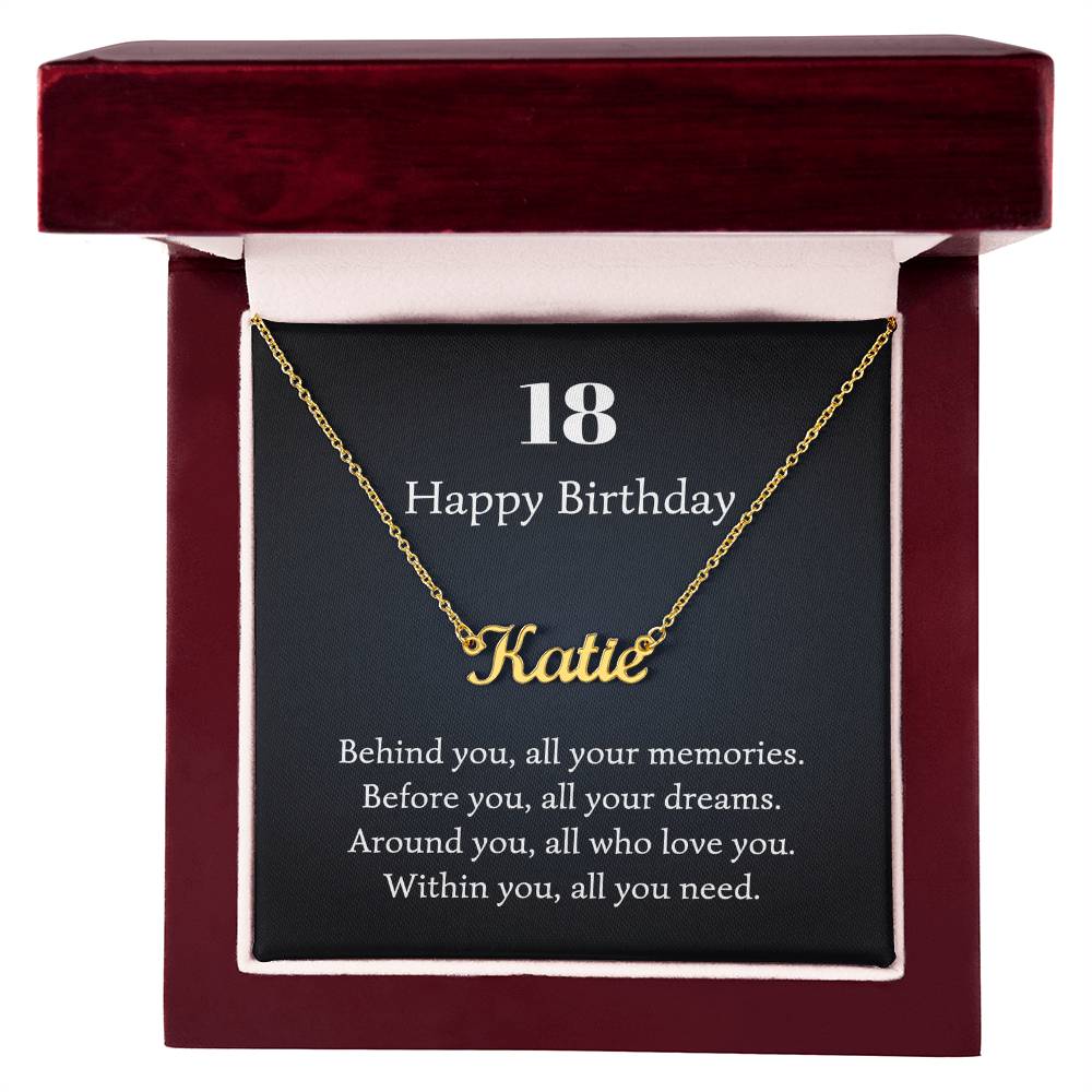 18 happy birthday name neckalce 1