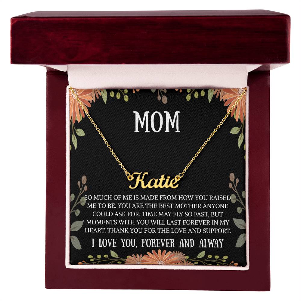 To My Mom Necklace Gift, Mom Birthday Gift from Son, Mom Mothers Day Gift from Daughter, To My Mom Love Name Necklace for Mom, Mom Gift