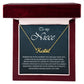 To My Niece Personalized Name Necklace, Perfect Birthday or Graduation Gift with Blessing Card and Gift Box Packaging