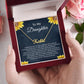 To My Daughter Flower Name Necklace, Personalized Gift for Daughter, Daughter Birthday Gift Message Card Jewelry, Handmade Necklace - Personalized Gift, with Box On Birthday Anniversary Christmas