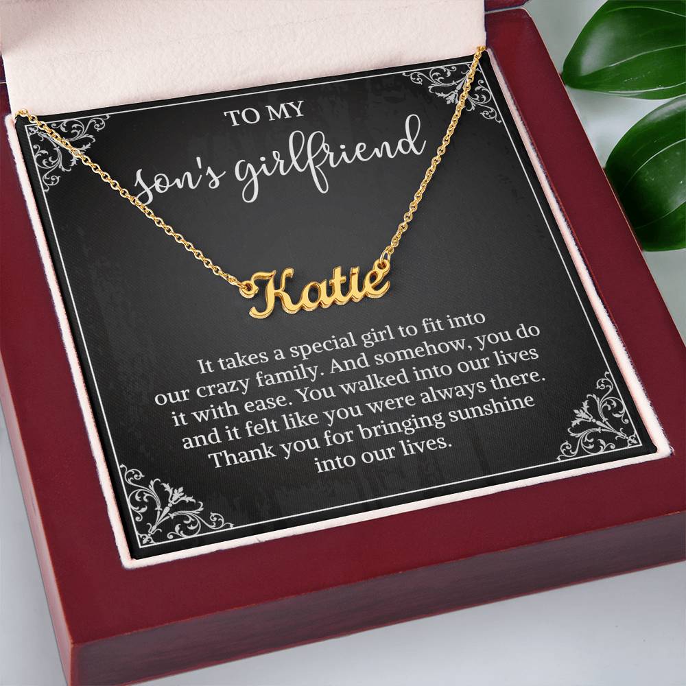 Sons Girlfriend Necklace from Mom, To my Son's Girlfriend Gifts, Sterling Silver Two Interlocking Infinity Double Heart Necklace, Valentine's Day Jewelry Birthday Gift
