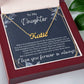 My Daughter Personalized Name Necklace, Personalized Gift for Daughter, Daughter Birthday Gift Message Card Jewelry, Personalized Jewelry