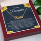 To My Daughter Flower Name Necklace, Personalized Gift for Daughter, Daughter Birthday Gift Message Card Jewelry, Handmade Necklace - Personalized Gift, with Box On Birthday Anniversary Christmas
