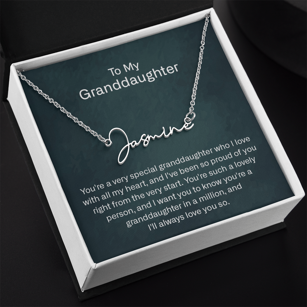 granddaughter name necklace