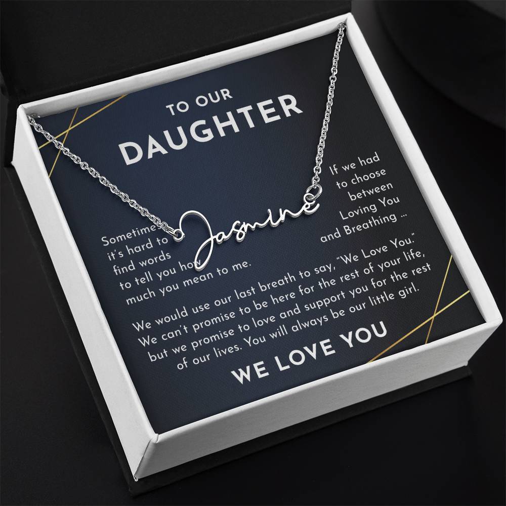 to our daughter