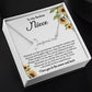 Personalized To My Niece Necklace From Aunt Auntie Uncle Not Even Time Floral Niece Birthday Graduation Christmas Customized Message Card