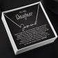 To My Daughter Signature Style Name Necklace from Mom | Christmas Message Card Name Necklace
