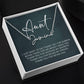 Jewelry Gifts for Aunt from Niece Nephew, Signature Style Name Necklace on Sentimental Quote Card
