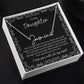 Daughter Gifts From Mom Dad To My Daughter Necklace  Signature Name Necklace Graduation Gifts Birthday Christmas Message Card＆LED Gift Box
