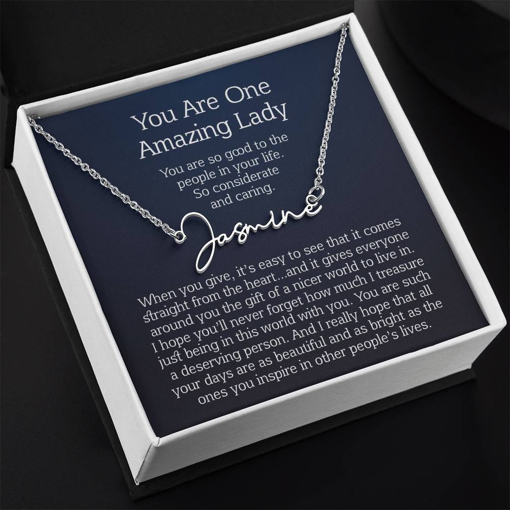 amazing lady signature necklace