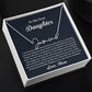 To My Dear Daughter Signature Style Name Necklace, Gift From Mom, Daughter Mother Jewelry, Birthday Christmas Gift