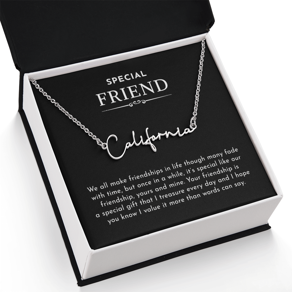 Special friend single name necklace