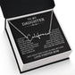 To My Daughter Signature Style Name Necklace, Mother's Day Graduation Birthday Christmas Jewelry Gifts from Mom with Heartfelt Message Card