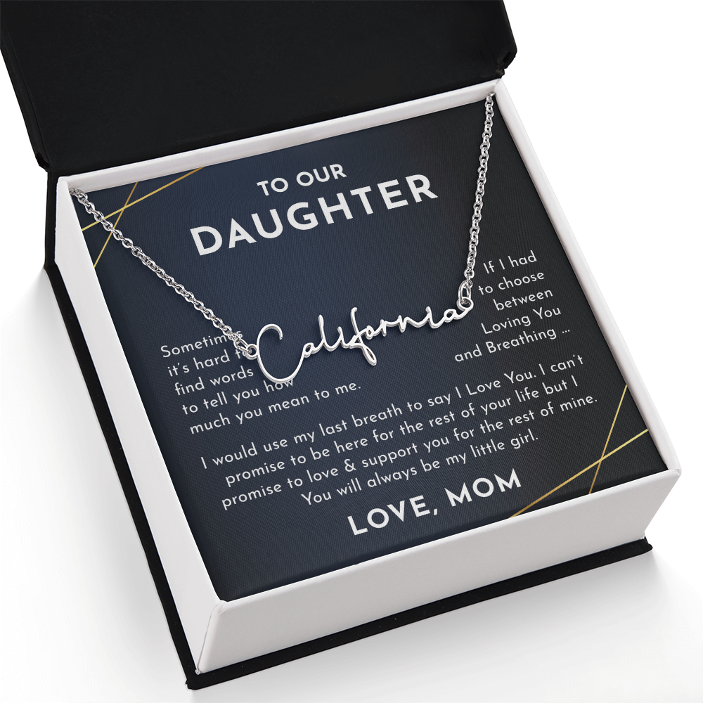 To Our daughter