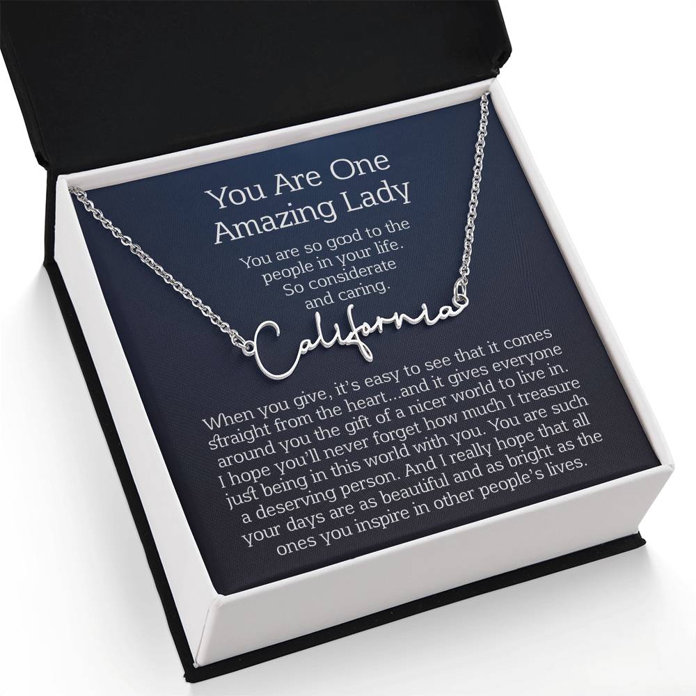 amazing lady signature necklace