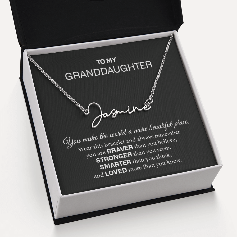 granddaughter name necklace