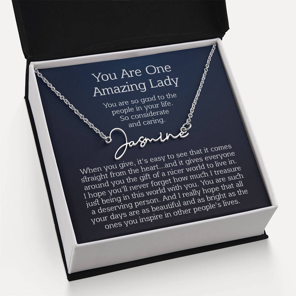 amazing lady signature necklace
