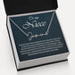 To My Niece Signature Style Name Necklace , Perfect Birthday or Graduation Gift with Blessing Card and Gift Box Packaging