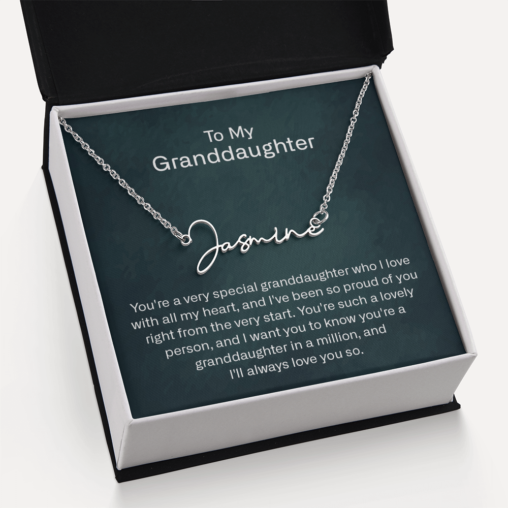 granddaughter name necklace