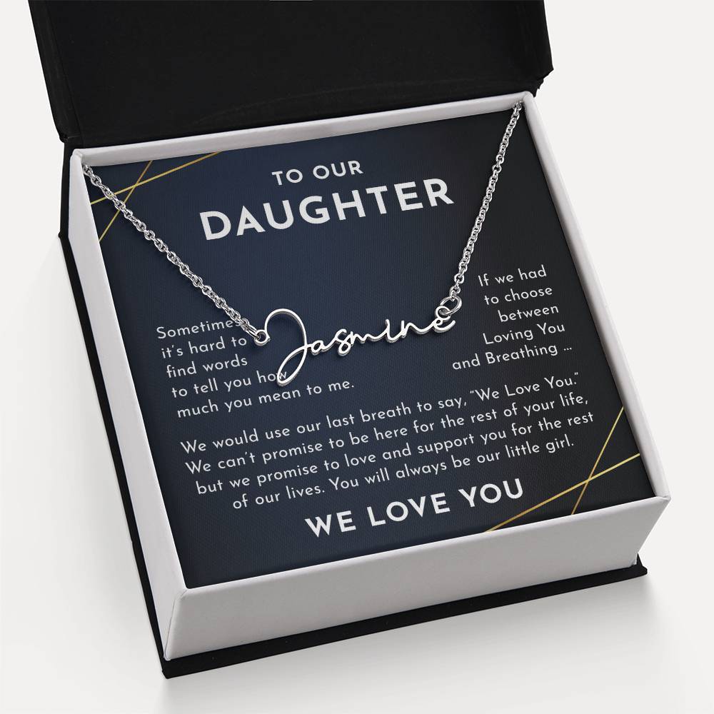 to our daughter