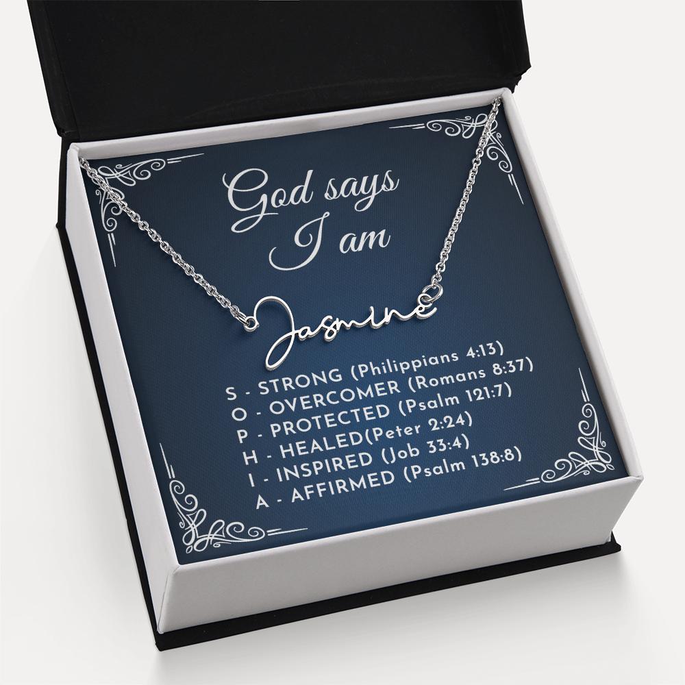 0810 god say name necklace