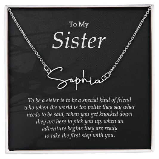 Heart Necklace for Sister - Perfect Christmas or Birthday Gift - Unique Sister Necklace