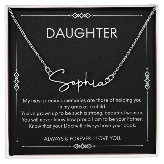 Birthday Gifts For Daughter Necklace, Father Daughter Gifts, Gifts For Daughter From Dad, Daughter Jewelry From Dad