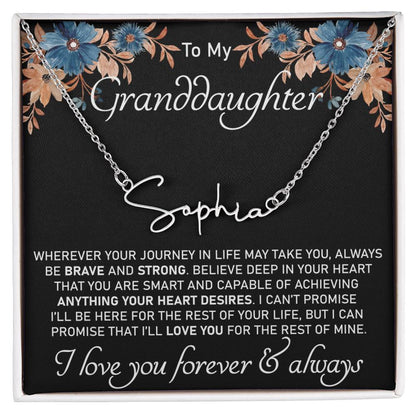 Granddaughter Gift from Grandpa Necklace  Birthday, Christmas, Graduation, Message Card and Gift Box Included Granddaughter Necklace from Grandpa