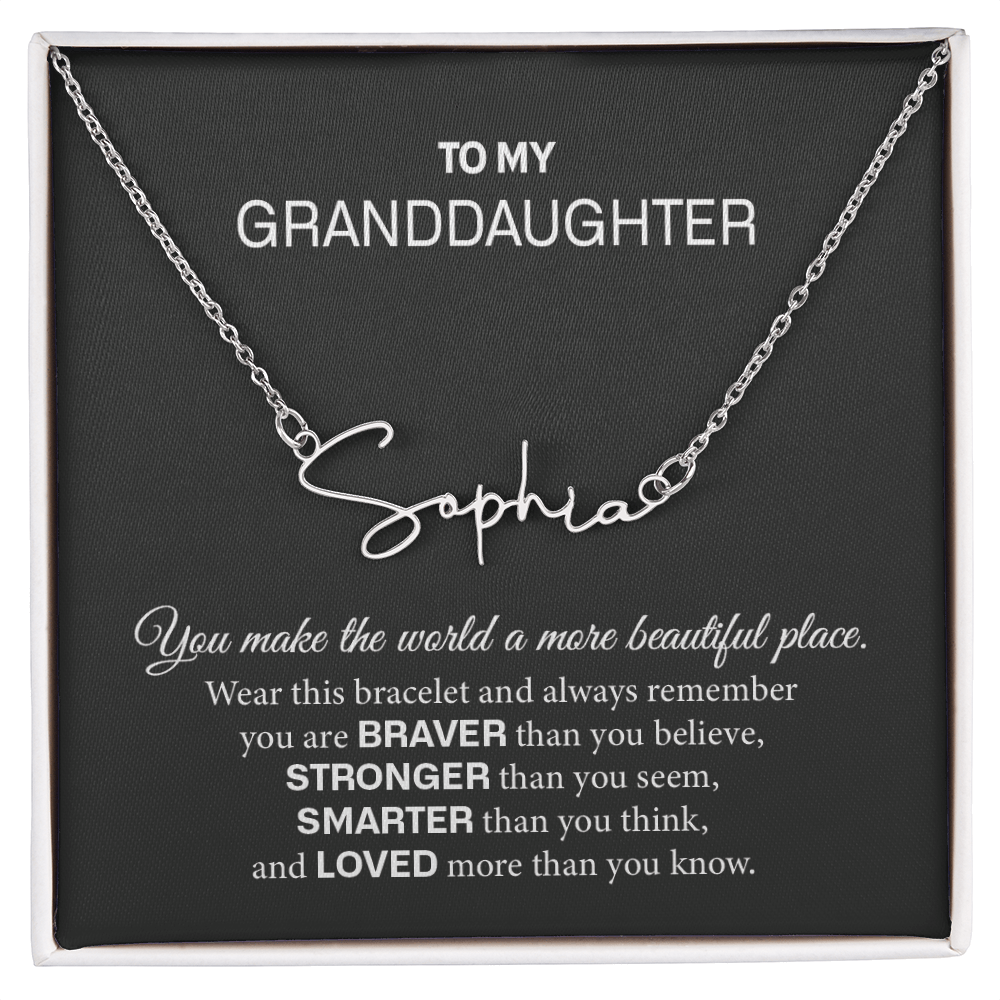 granddaughter name necklace