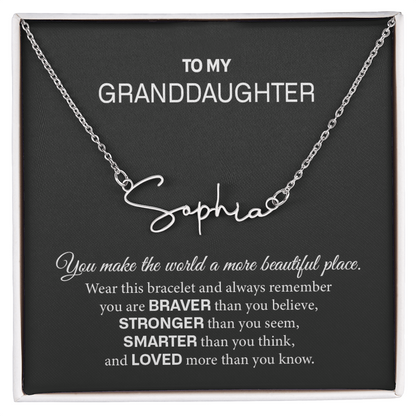 granddaughter name necklace