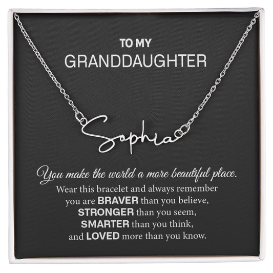 granddaughter name necklace