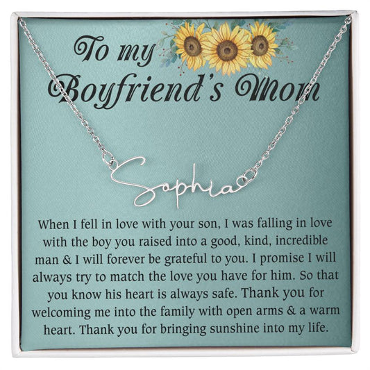 Signature Name Necklace for Women Dainty Gifts for Mom Daughter Sister Aunt for Birthday Wedding Christmas