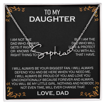to my daughter