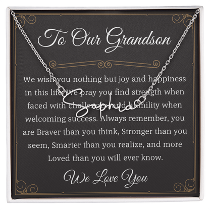 to our granddaughter